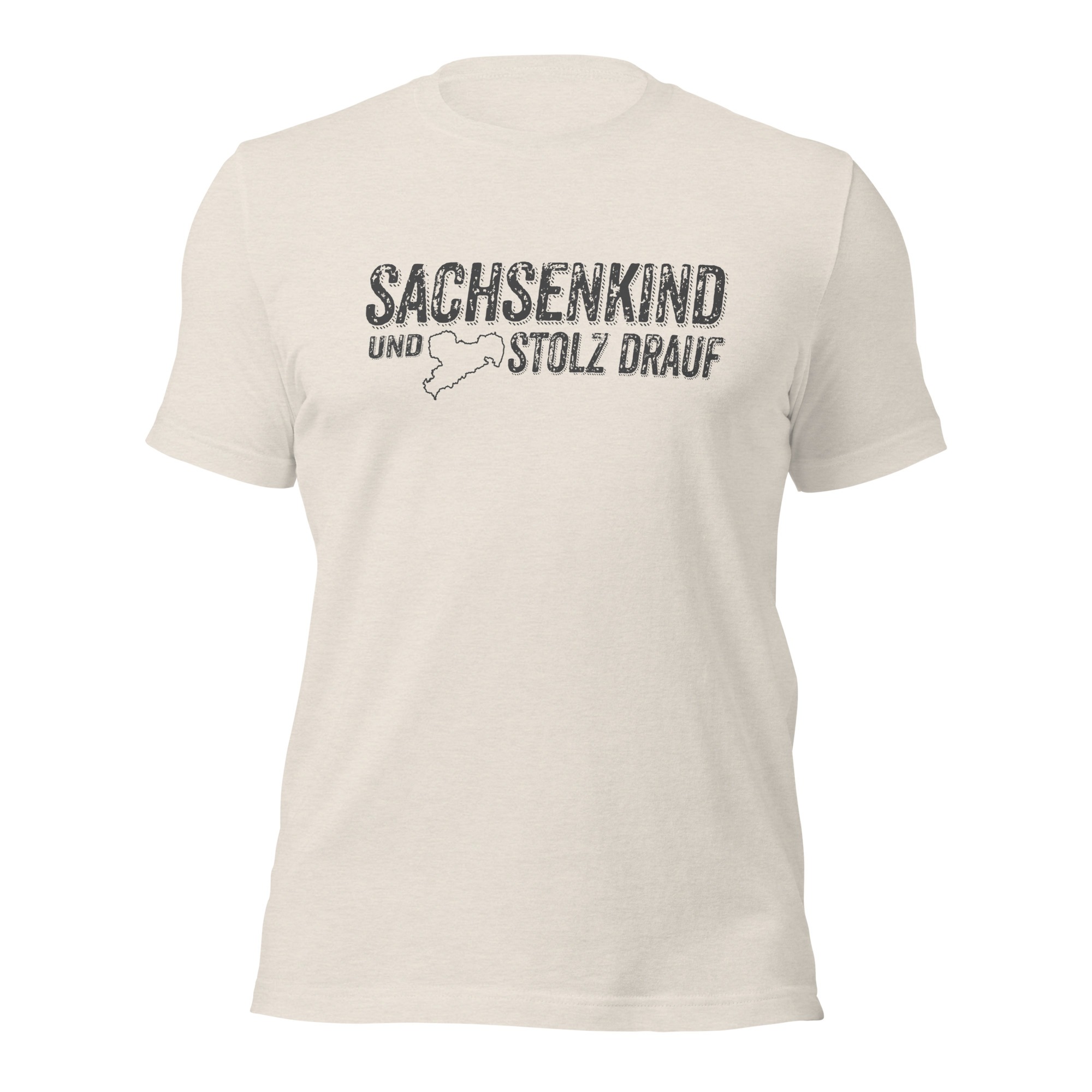 SACHSENKIND und STOLZ drauf - (dunkel) - Damen-Unisex-T-Shirt